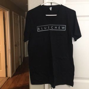 Women's Blue Chew V-Neck Tee--Black--Size M